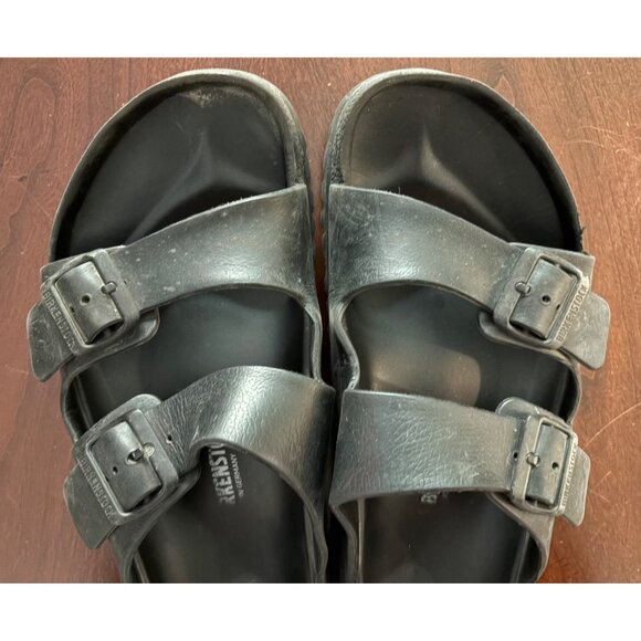 Birkenstock Arizona Slide Sandals in Black EVA Size 45 Men's 12  Fair Condition - Picture 6 of 10